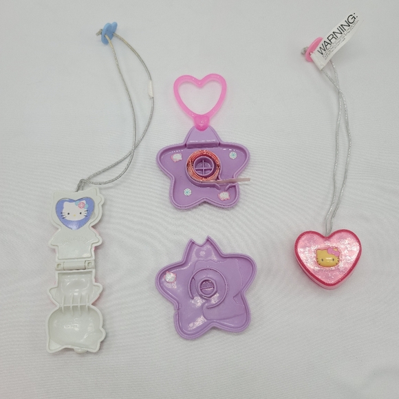 Vintage 2002 Hello Kitty McDonalds Pink Case Necklaces Sticker Dispens HappyMeal - Picture 5 of 11